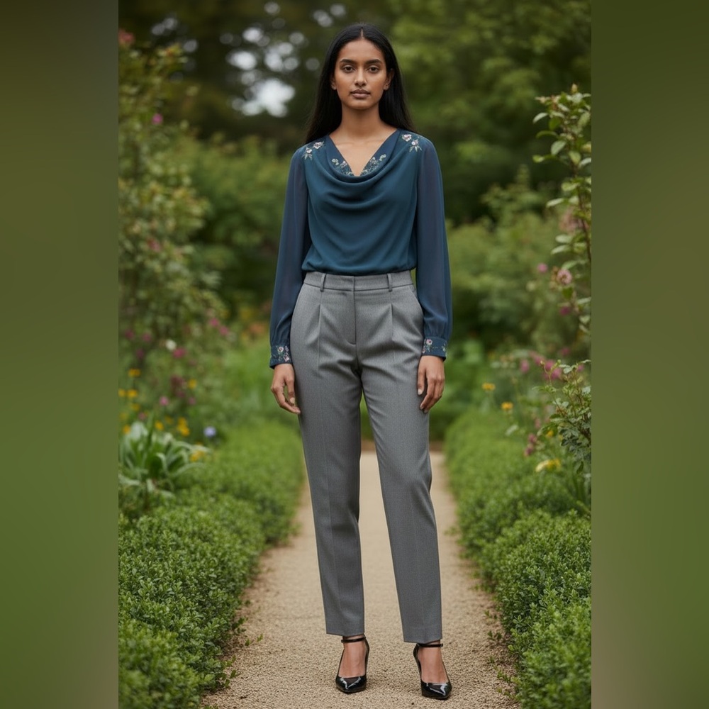 Talbots Grey Hampshire ankle pants Sz 14